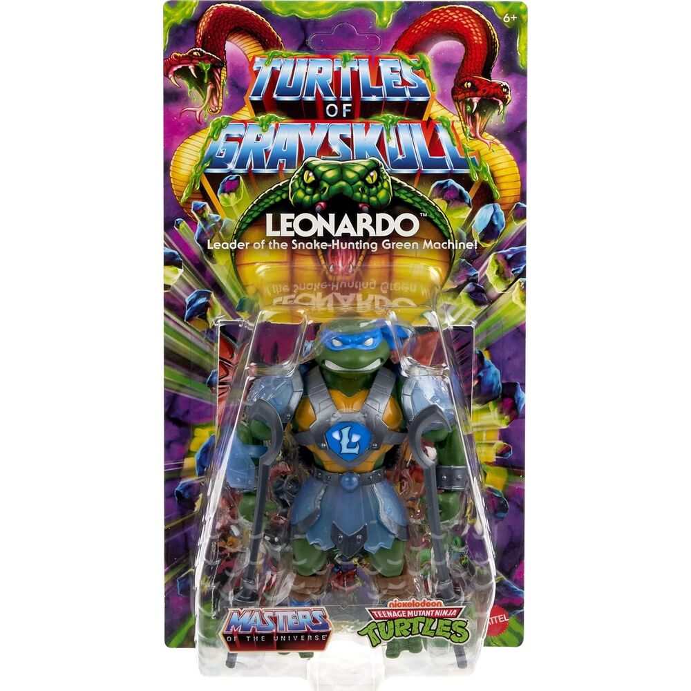 Figura articulada de Leonardo Turtles of Grayskull con armadura de Eternia - 4