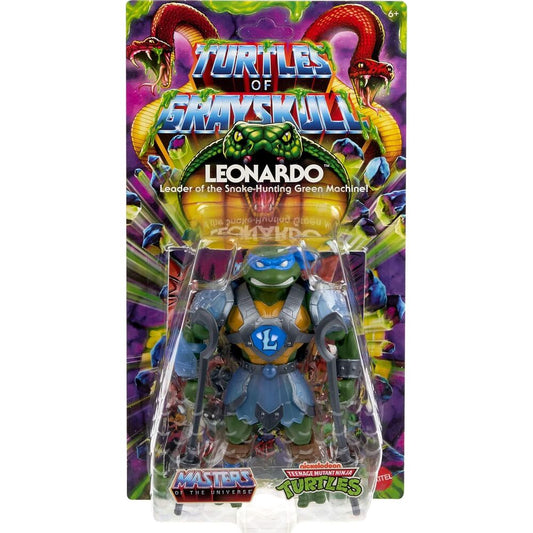 Figura articulada de Leonardo Turtles of Grayskull con armadura de Eternia - 4