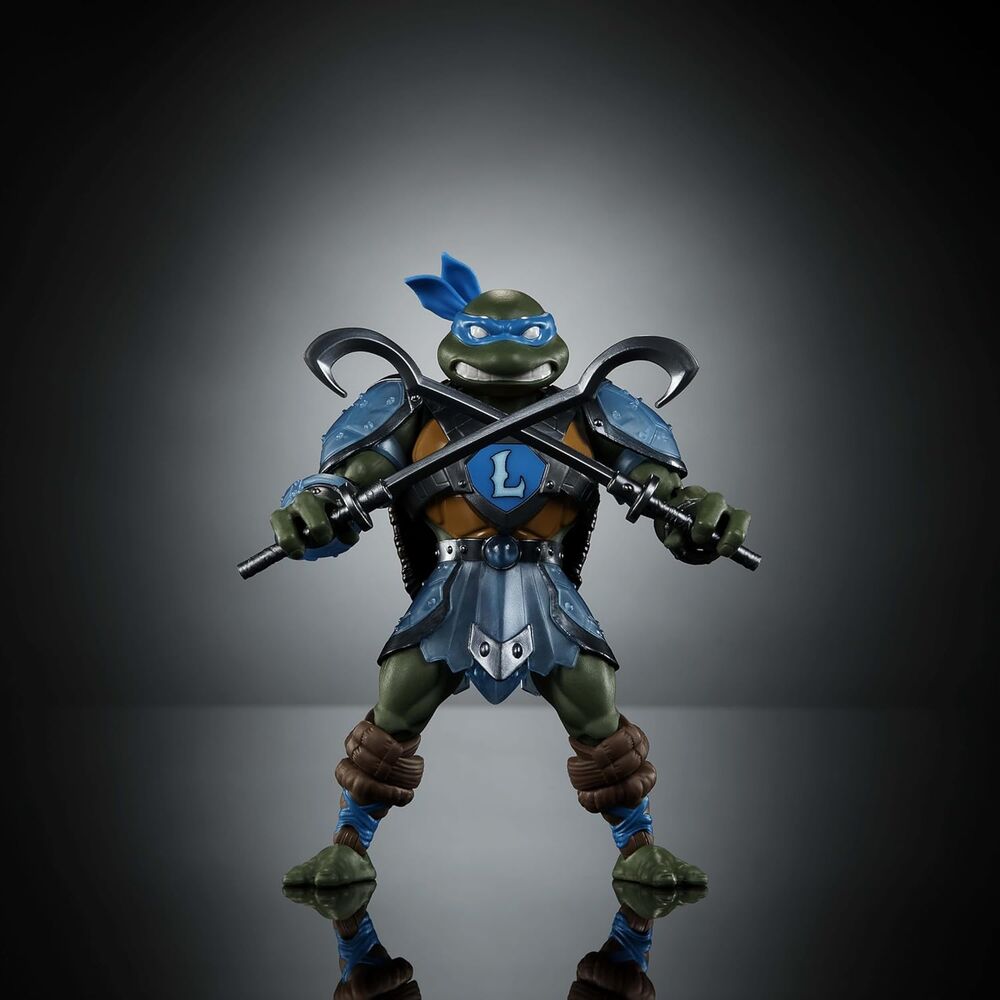 Figura articulada de Leonardo Turtles of Grayskull con armadura de Eternia - 3