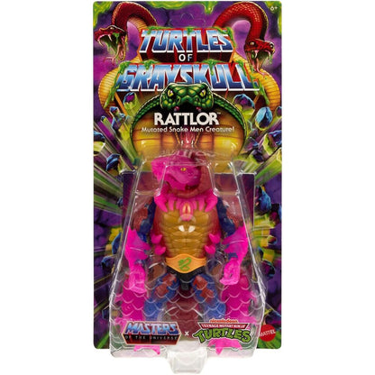 Figura articulada Rattlor Turtles of Grayskull de colores rosa y azul - 3