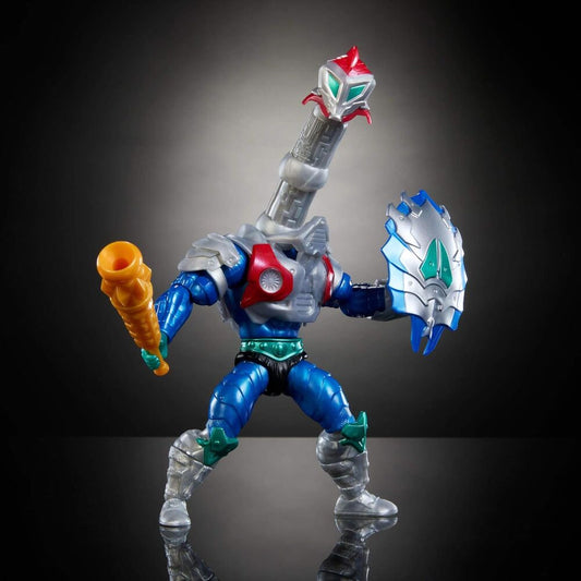 Figura articulada Mekaneck Turtles of Grayskull con escudo y garrote - 3
