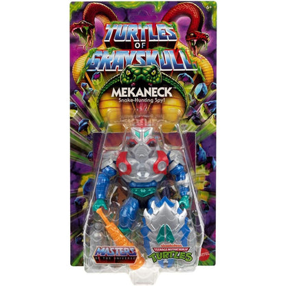 Figura articulada Mekaneck Turtles of Grayskull con escudo y garrote - 4