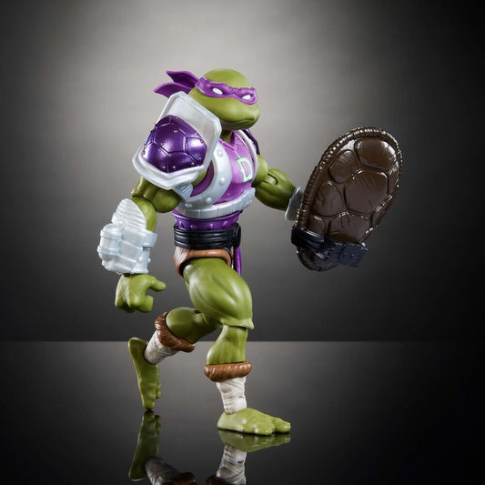 Figura articulada de Donatello Turtles of Grayskull con vara y armadura - 3