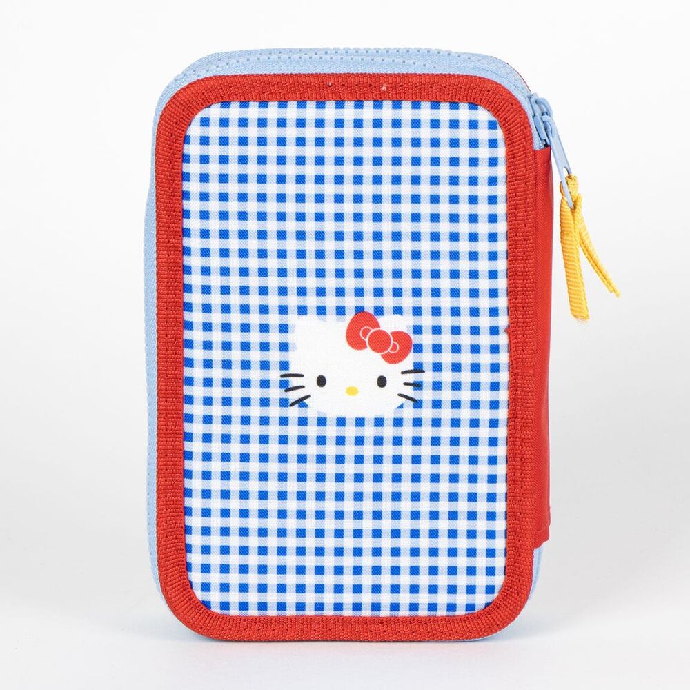 Plumier doble completo de Hello Kitty azul y rojo - 4