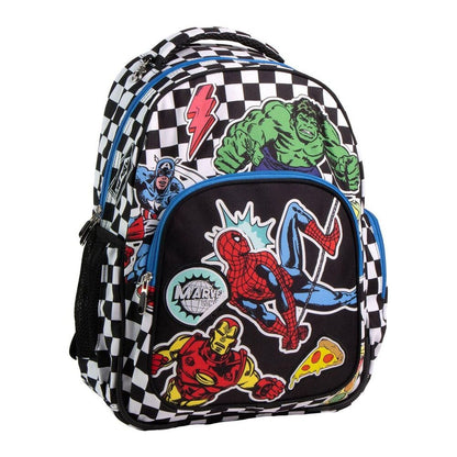 Mochila Marvel de Los Vengadores con estampado de cuadros y personajes
