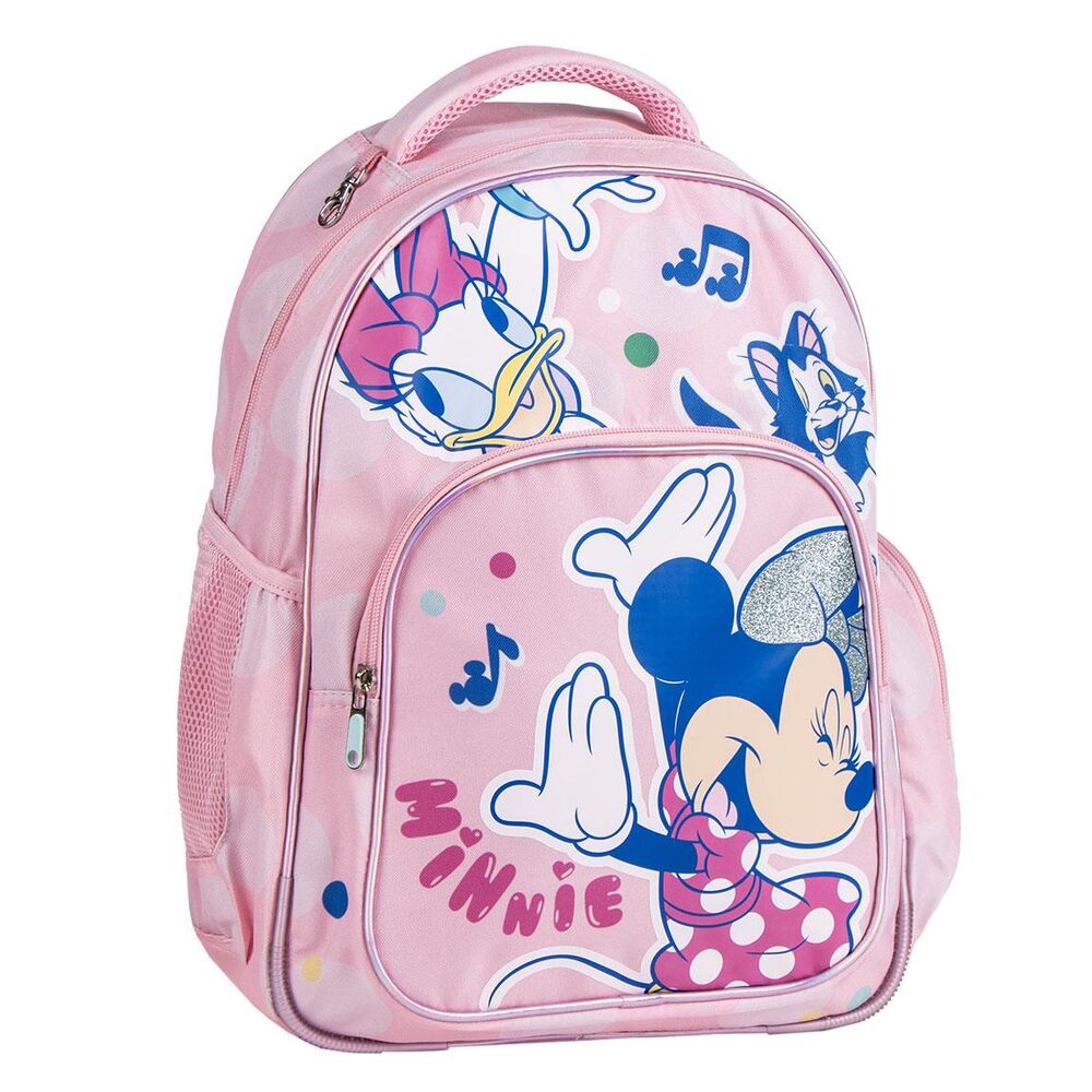 Mochila rosa de Minnie Disney CERDÁ con bolsillo frontal