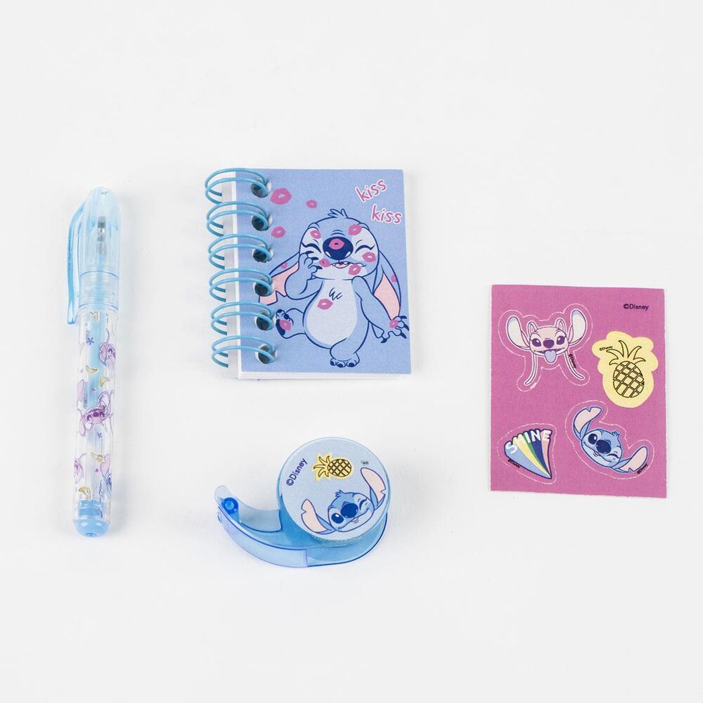 Set de papelería Stitch Disney con mini mochila llavero - 3