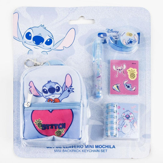 Set de papelería Stitch Disney con mini mochila llavero - 2