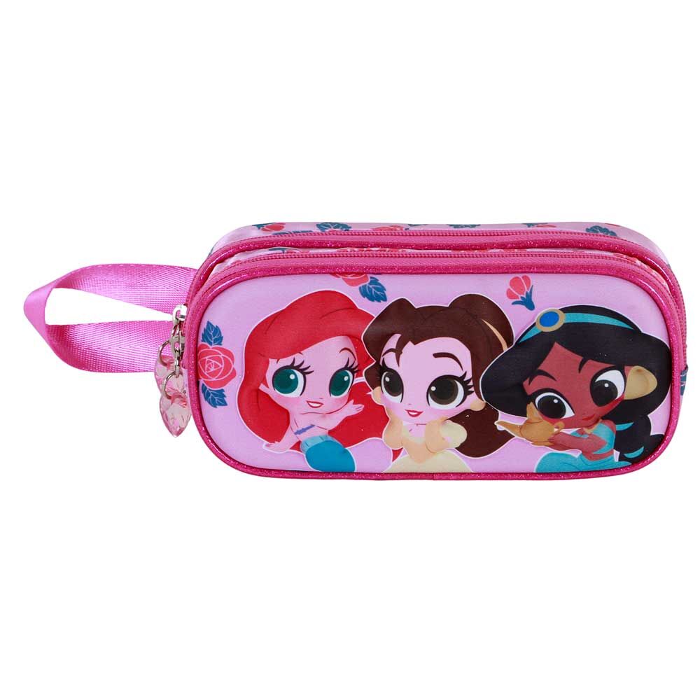 Portatodo doble rosa 3D Flowers de Princesas Disney - 2