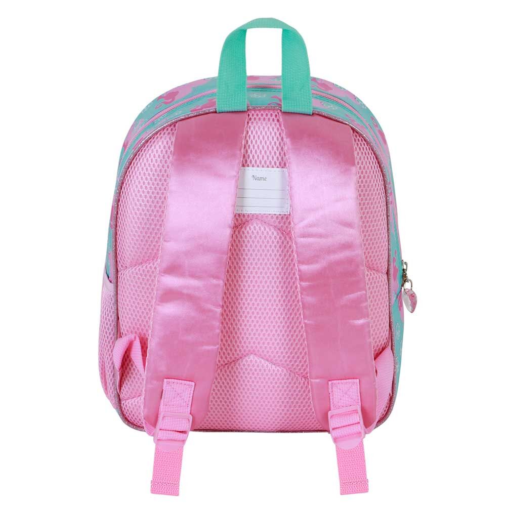 Mochila preescolar 3D Pets Barbie rosa y verde - 2