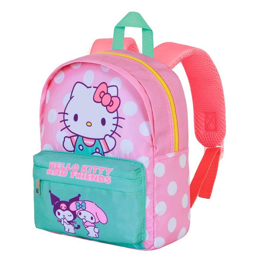 Mochila preescolar rosa de Hello Kitty con bolsillo frontal