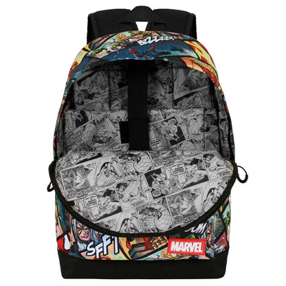 Mochila Marvel Spider-Man con estampado de viñetas y bolsillo frontal - 3