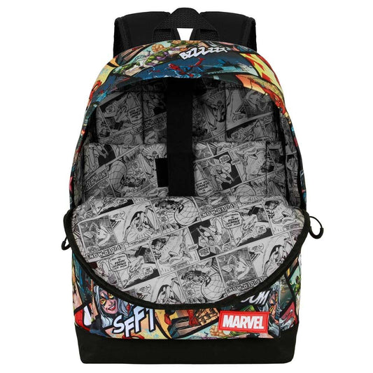 Mochila Marvel Spider-Man con estampado de viñetas y bolsillo frontal - 3