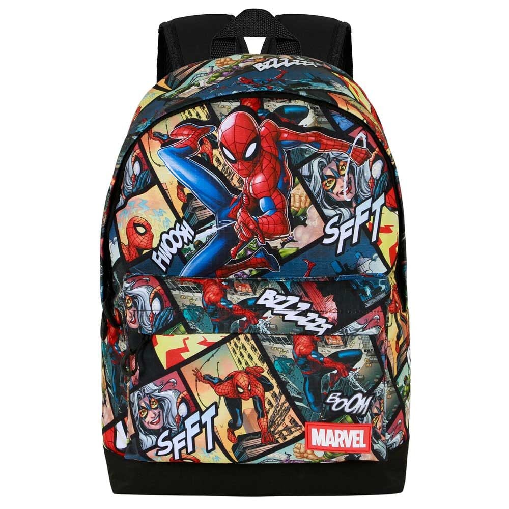 Mochila Marvel Spider-Man con estampado de viñetas y bolsillo frontal - 2