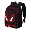 Mochila negra de Spider-Man Marvel con telarañas rojas y bolsillos exteriores