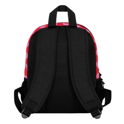 Mochila roja y rosa de Minnie Disney con lunares y bolsillo frontal - 2