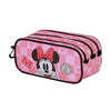 Portatodo triple rosa de Minnie Disney con tres cremalleras