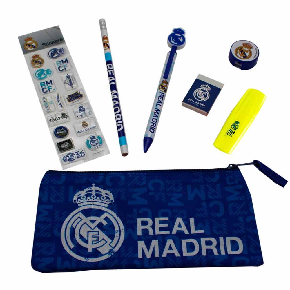 Set de papelería Real Madrid de 7 piezas en azul - 2