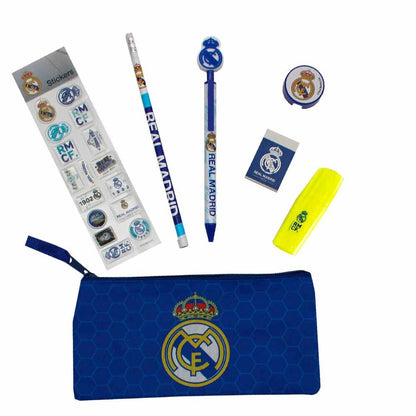 Set de papelería Real Madrid de 7 piezas en azul - 3