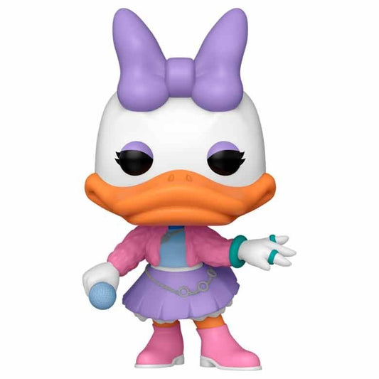 Figura Funko POP! de Daisy Duck con lazo morado y micrófono