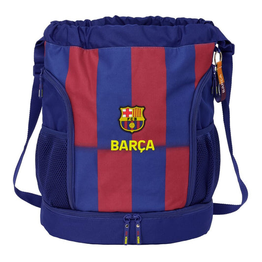 Saco mochila azulgrana del F.C. Barcelona con escudo y bolsillos laterales
