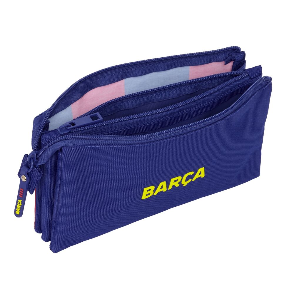 Portatodo triple F.C. Barcelona 25/26 azul y grana con escudo - 3
