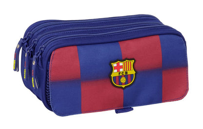 Portatodo triple F.C. Barcelona 25/26 azul y granate