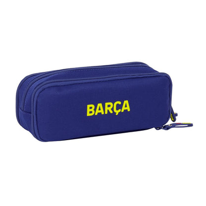 Portatodo triple azul y grana del F.C. Barcelona con tres compartimentos - 5