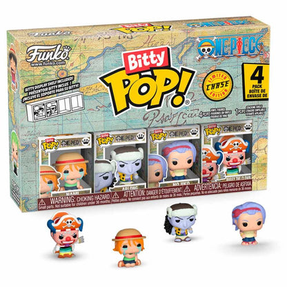 Blister FUNKO de 4 figuras Bitty POP! de One Piece - 4