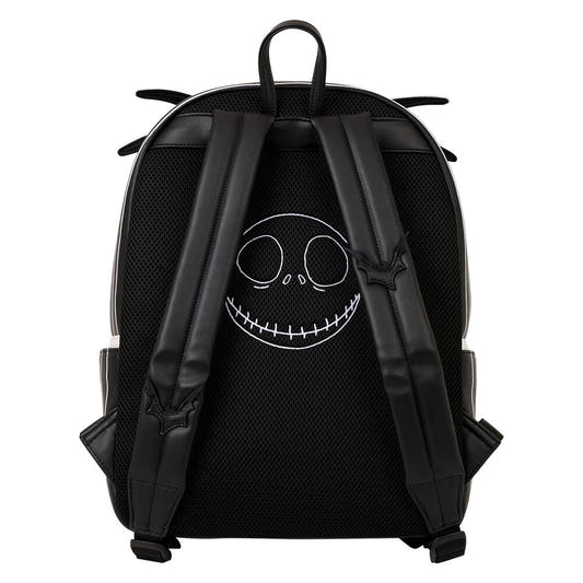 Mochila Loungefly de Jack Skellington negra con rayas blancas - 2