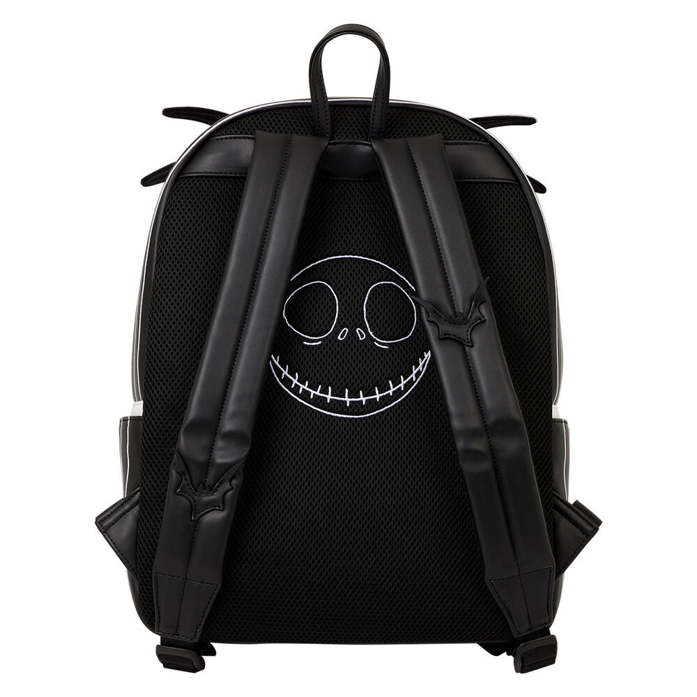 Mochila Loungefly de Jack Skellington negra con rayas blancas - 2