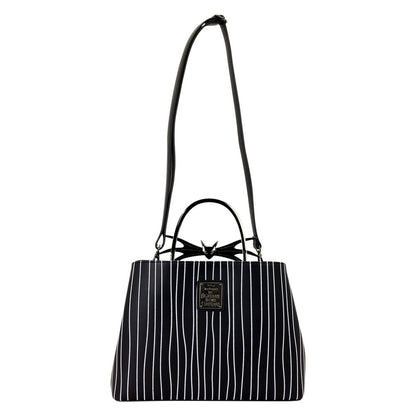 Bolso negro Loungefly de Jack Skellington con rayas blancas