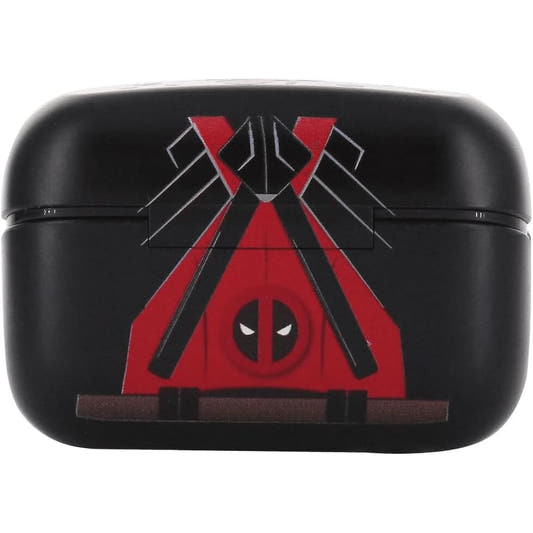 Auriculares inalámbricos Deadpool Marvel negros y rojos con caja de carga - 3