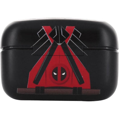 Auriculares inalámbricos Deadpool Marvel negros y rojos con caja de carga - 3