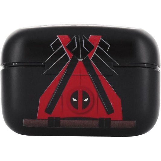 Auriculares inalámbricos Deadpool Marvel negros y rojos con caja de carga - 3