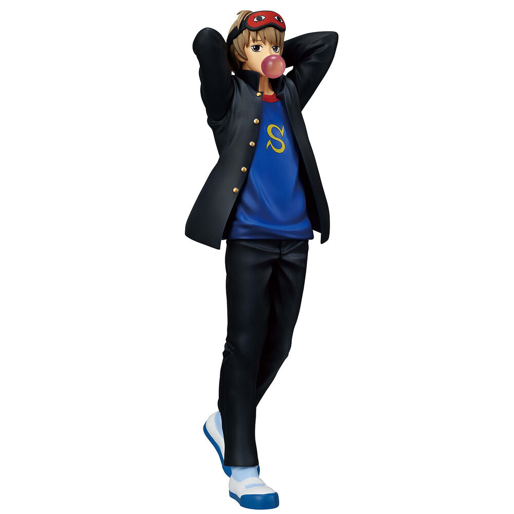 Figura Ichibansho de Sougo de Gintama con abrigo negro y camiseta azul