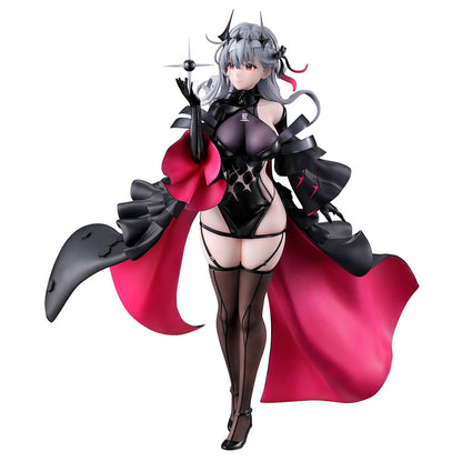 Figura Ichibansho de Modernia con atuendo negro y capa roja