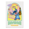 Póster de Stitch con guitarra y diseño Hawaii Surf Club