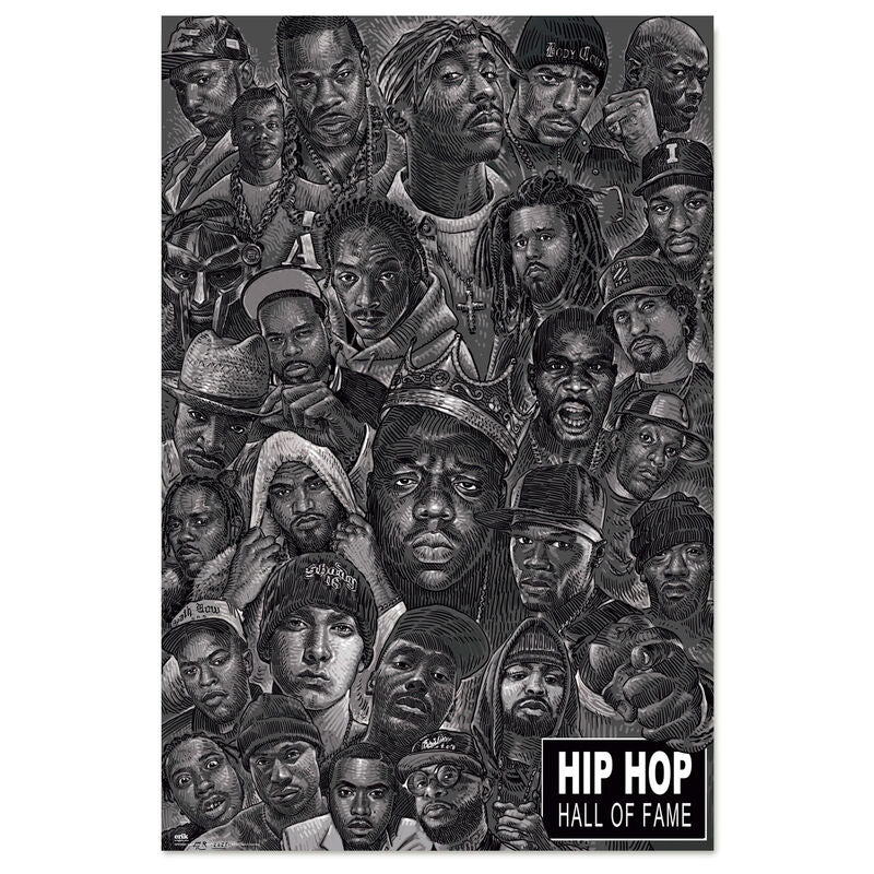 Poster ERIK Hip Hop Hall of Fame en blanco y negro