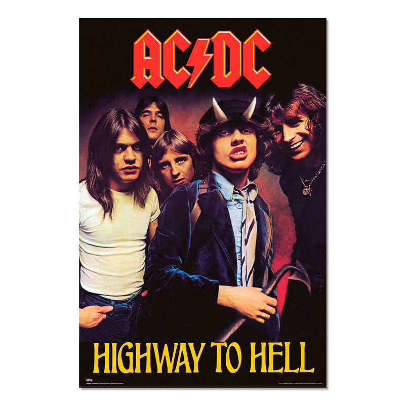 Póster AC/DC Highway to Hell con imagen de la banda
