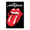Póster de The Rolling Stones con lengua roja sobre fondo negro
