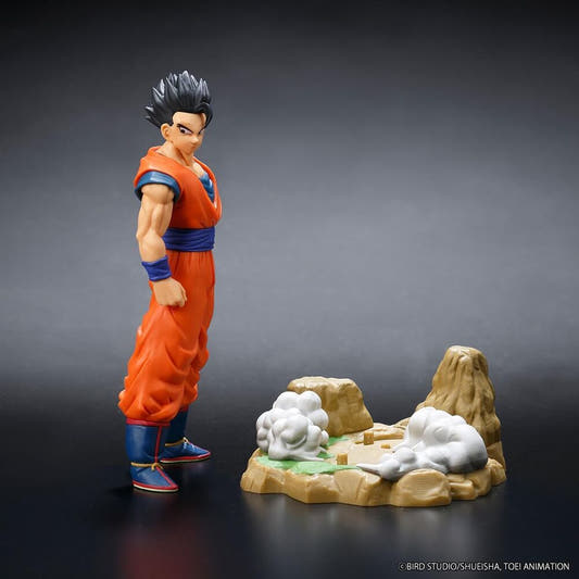 Figura de Son Gohan de Dragon Ball Z con base rocosa y nubes - 5
