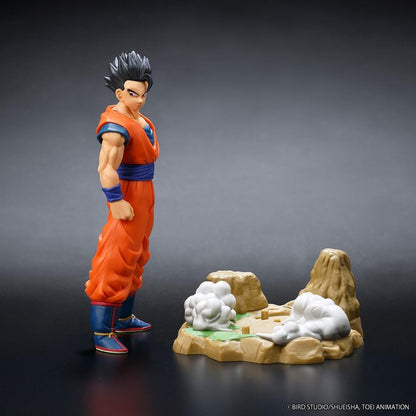 Figura de Son Gohan de Dragon Ball Z con base rocosa y nubes - 5