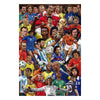 Póster ERIK Leyendas del Fútbol con collage ilustrado de futbolistas