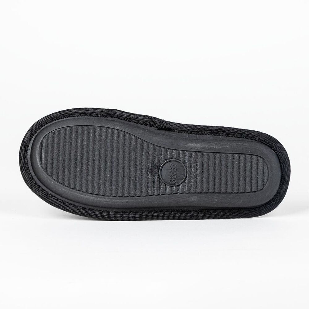 Pantuflas de adulto Wednesday negras y grises a rayas - 5