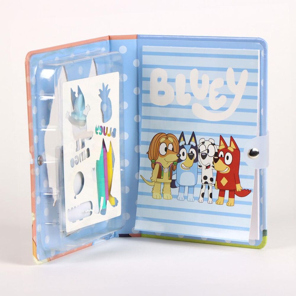 Set de cuaderno Bluey con estuche, personajes y útiles de escritura - 6