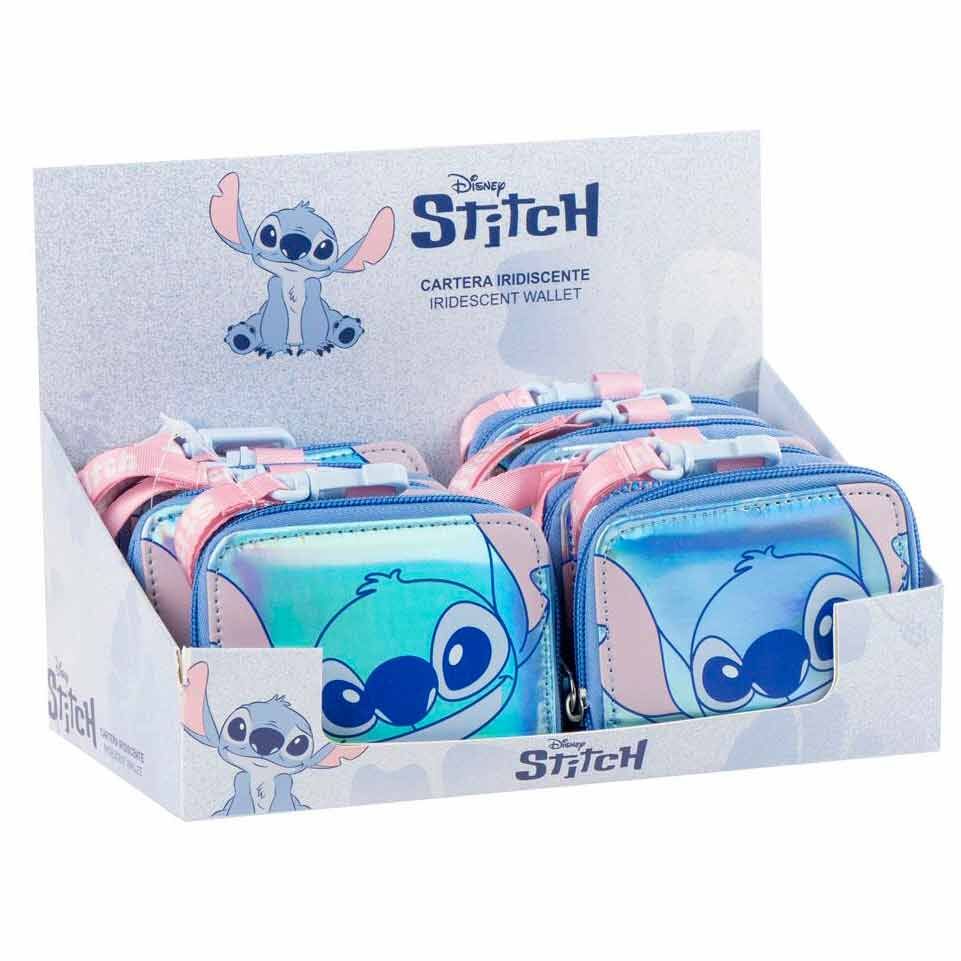 Monedero iridiscente azul de Stitch Disney