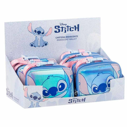 Monedero iridiscente azul de Stitch Disney
