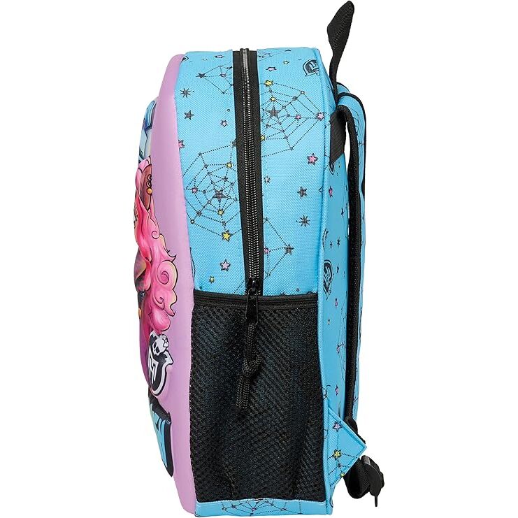 Mochila 3D rosa y azul de Monster High con tres personajes - 2