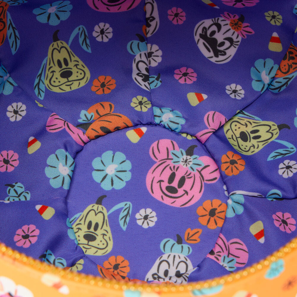 Bolso bandolera naranja de Minnie Pumpkin Disney Loungefly con estampado floral - 3